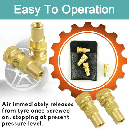 X-BULL Tyre Deflators Brass Air Deflator 0-60 PSI tyre Valve Core Tool Automatic