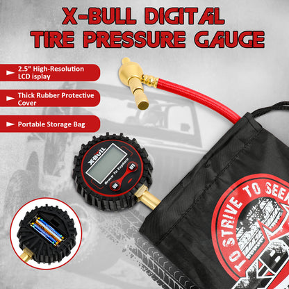 X-BULL Digital tyre pressure gauge 250PSI Tyre Air Pressure Car Motorcycle LED