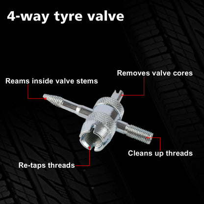 X-BULL Tyre Deflators tyre Automatic 4WD Pressure Gauge 4 Brass Deflator