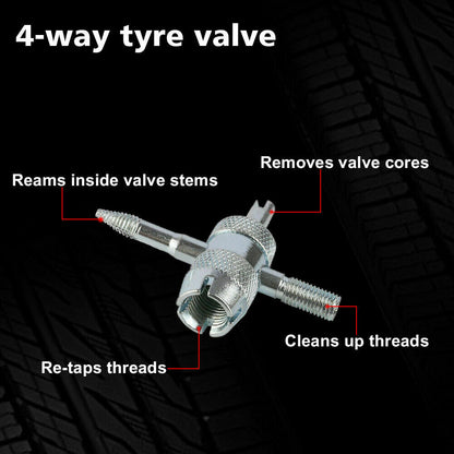 X-BULL Tyre Deflator tyre Air Deflators Rapid With Pressure Gauge Valve Tool 4WD