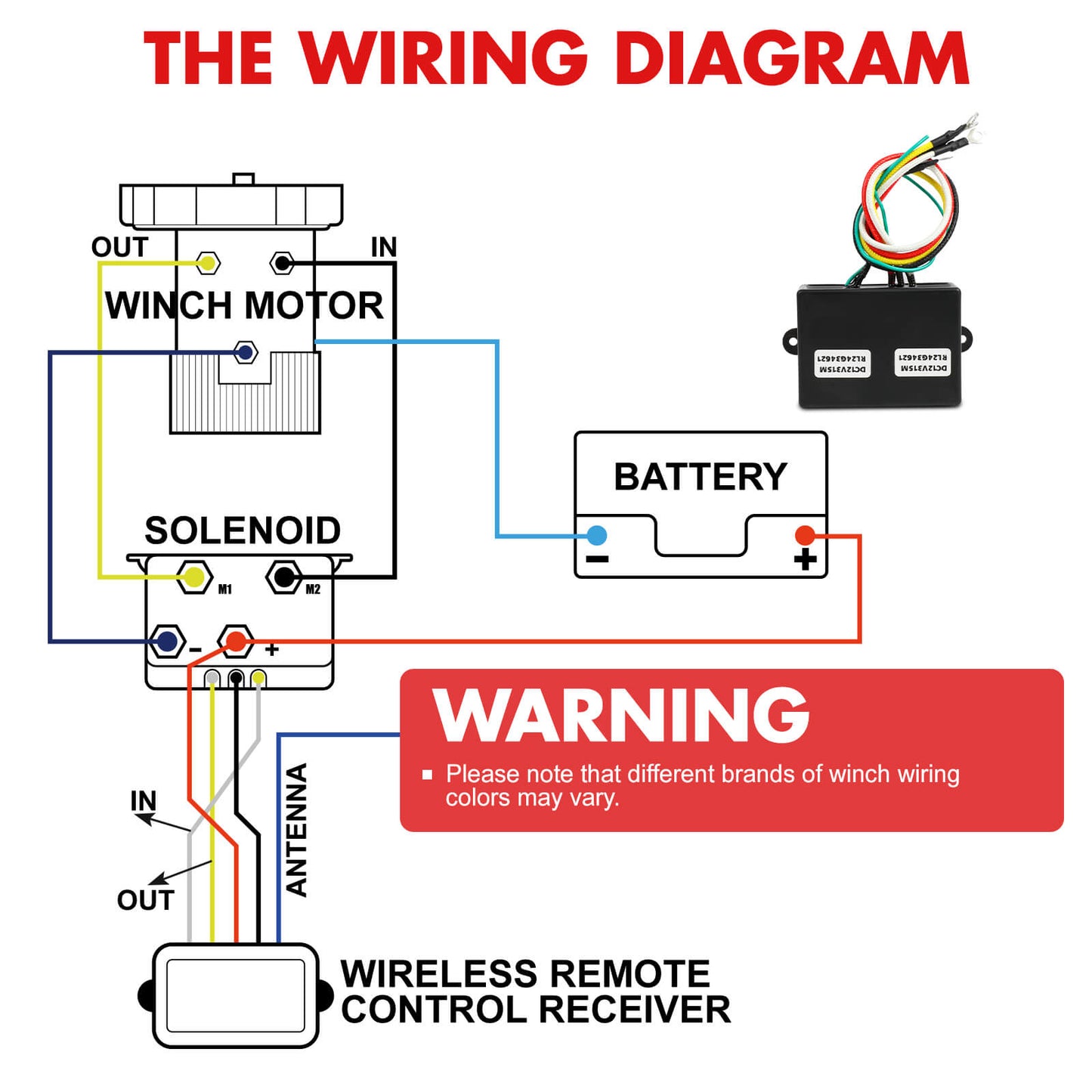 X-BULL 12V Winch Remote Control Twin Handset Easy to Install Upgrade Remotes