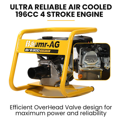 BAUMR-AG 6.5HP Concrete Vibrator Drive Unit, and 6M x 50mm Vibrating Shaft Combo