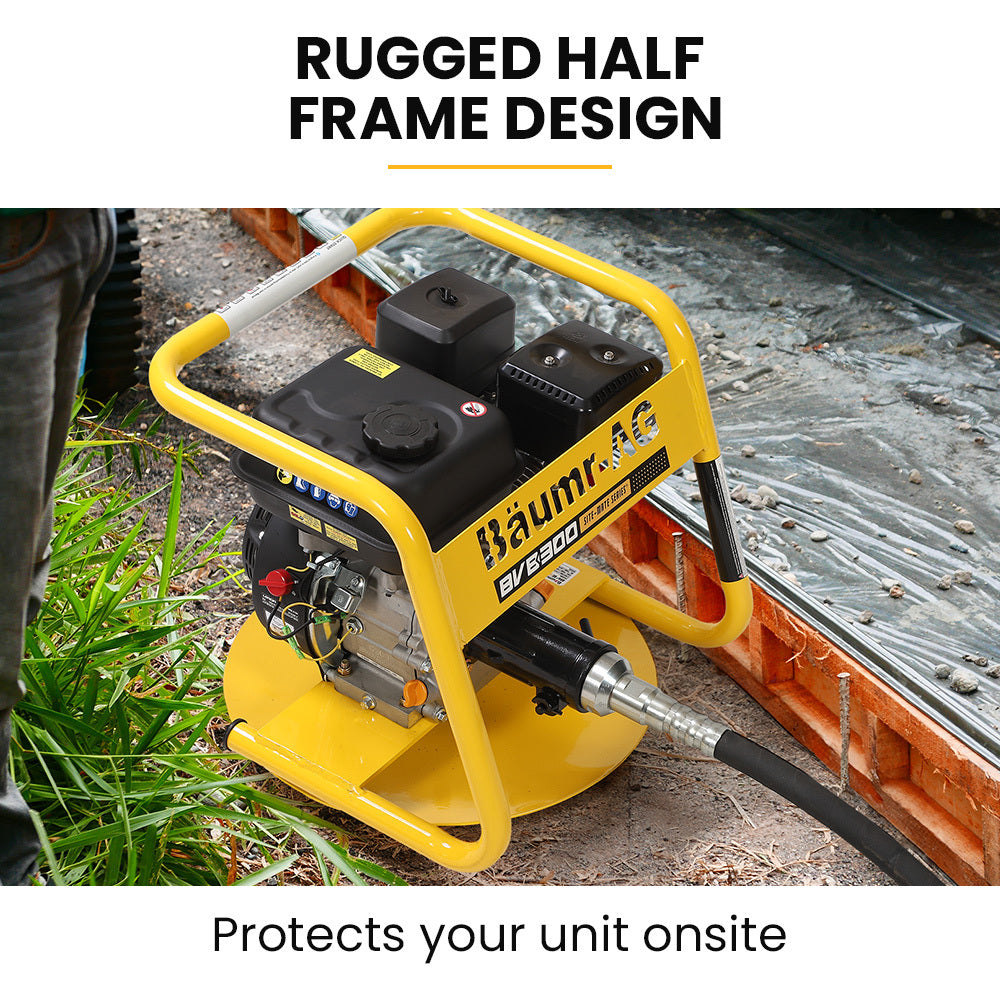 BAUMR-AG 6.5HP Concrete Vibrator Drive Unit, and 6M x 50mm Vibrating Shaft Combo