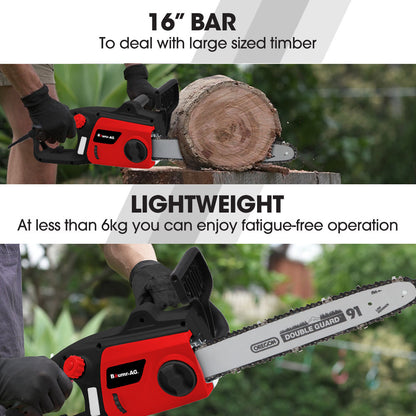 BAUMR-AG 2000W Electric Chainsaw, 16 Inch Oregon Bar and Chain