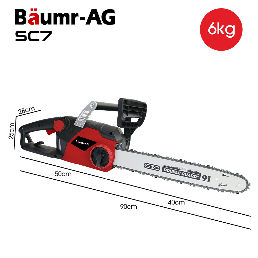 BAUMR-AG 2400W Electric Chainsaw, 16 Inch Oregon Bar and Chain
