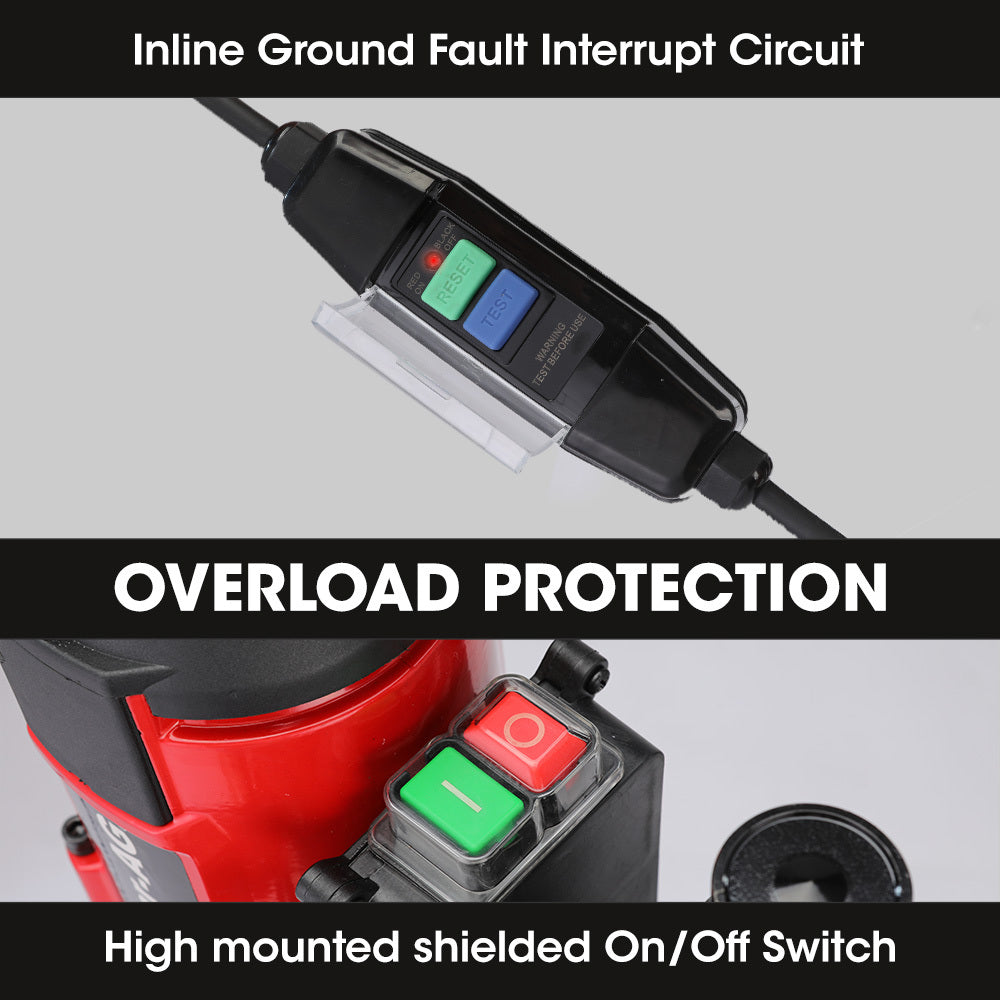 BAUMR-AG 3200W 280mm Vertical Stand Core Drill & 202mm Drill Bit Combo, for Demolition Concrete Coring Hole Drilling