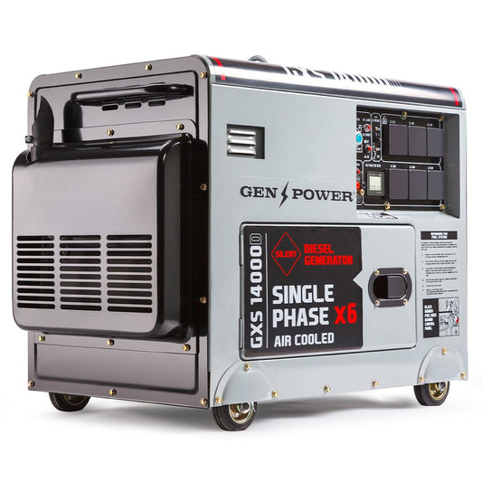 GENPOWER 8.4kW Peak 6kW Rated Commercial Diesel Generator, Electric Key
