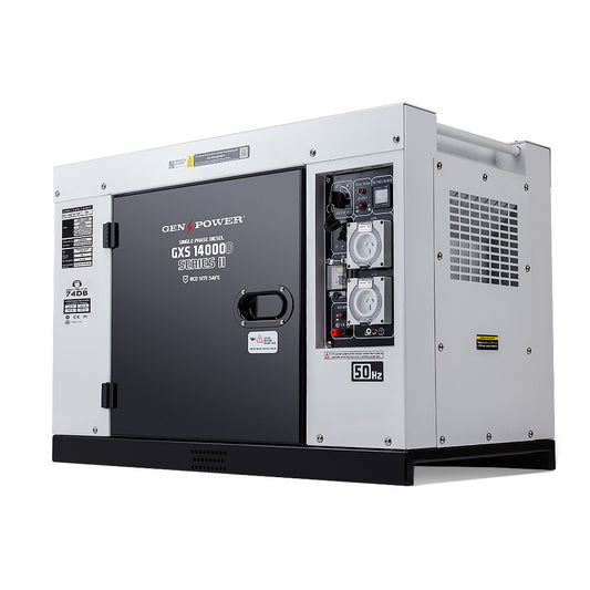 GENPOWER 8.4kW Peak 6kW Rated Commercial Diesel Generator, RCD Safety