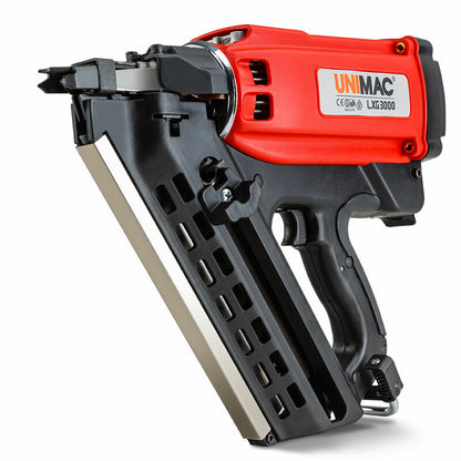 UNIMAC LxG3000 50-90mm 34-Deg Cordless Gas Framing Nail Gun, Commercial