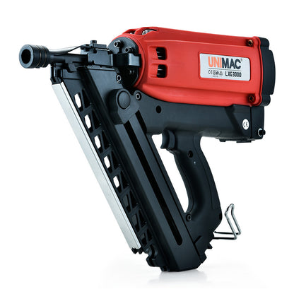 UNIMAC LxG3000 MkII 50-90mm 34-Deg Gas Framing Nail Gun, Commercial