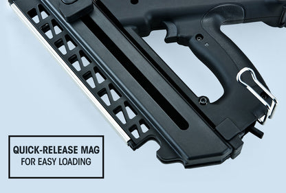 UNIMAC LxG3000 MkII 50-90mm 34-Deg Gas Framing Nail Gun, Commercial