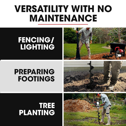 BAUMR-AG BPX-1400 38cc 4-Stroke Petrol Post Hole Digger, 150mm Auger w/ 600mm Extension Shaft