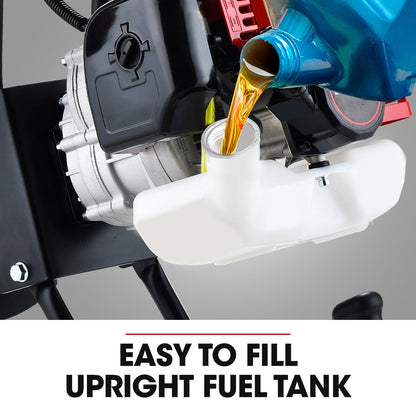 BAUMR-AG Petrol Post Hole Digger, 2 Man Handle, 200mm Double Helix +300mm Earth Auger Bits