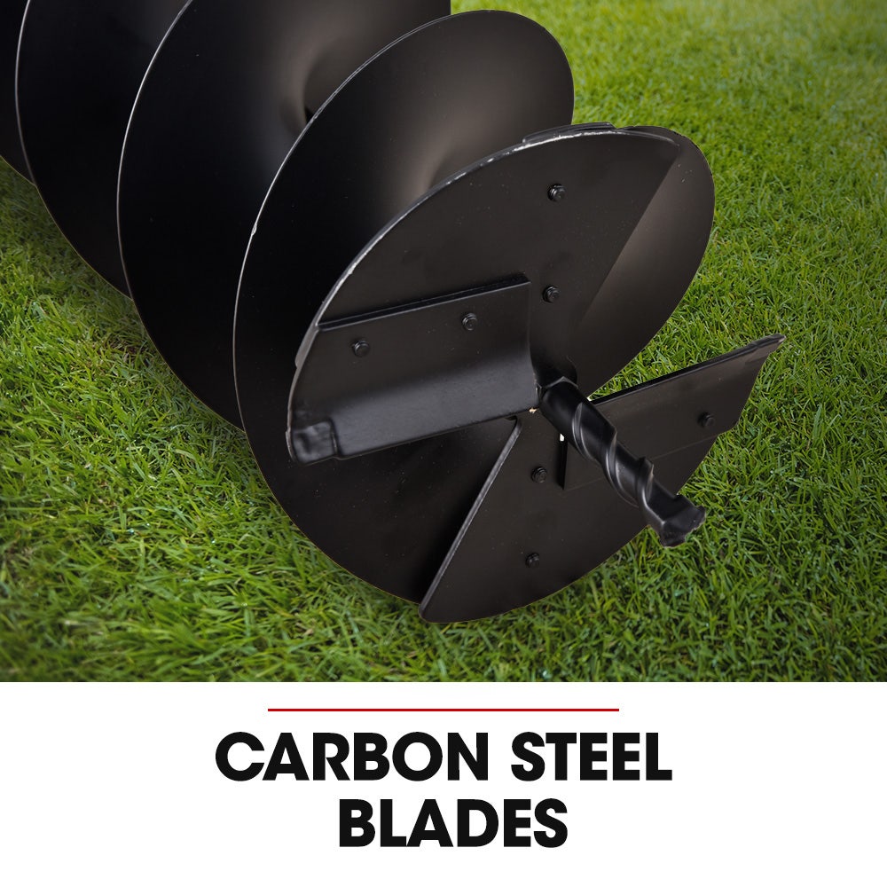 BAUMR-AG Petrol Post Hole Digger, 2 Man Handle, 200mm Double Helix +300mm Earth Auger Bits