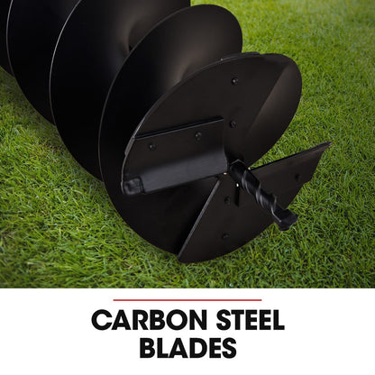 BAUMR-AG Petrol Post Hole Digger, Safety Brake, 150mm+200mm Double Helix Earth Auger Bits