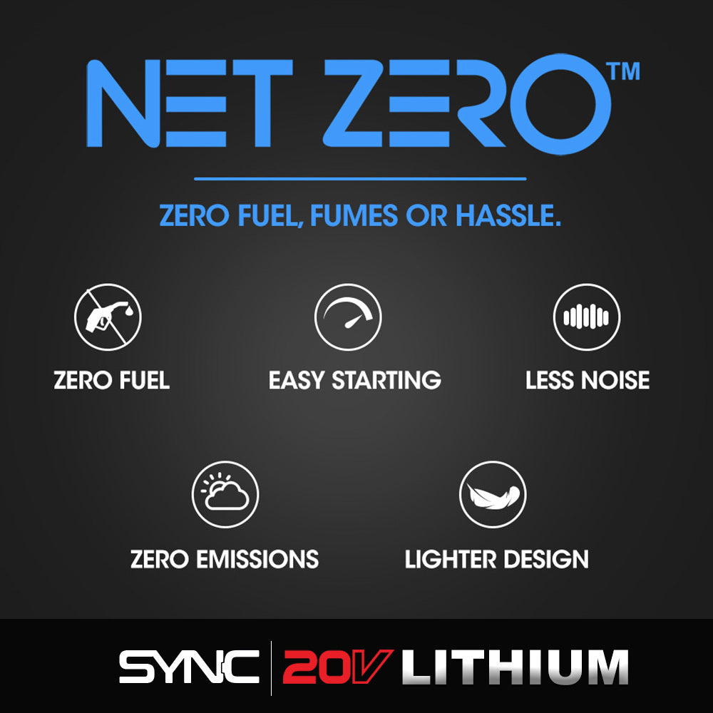 BAUMR-AG LN3 20V SYNC Cordless 2in1 Line Trimmer & Lawn Edger Skin, Adjustable head, Guide Wheel