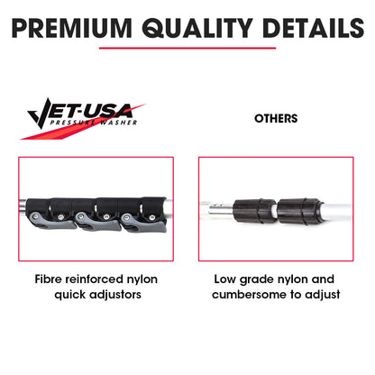 Jet-USA 4000PSI 5.5M Long Telescopic Universal Pressure Washer Cleaner Pole