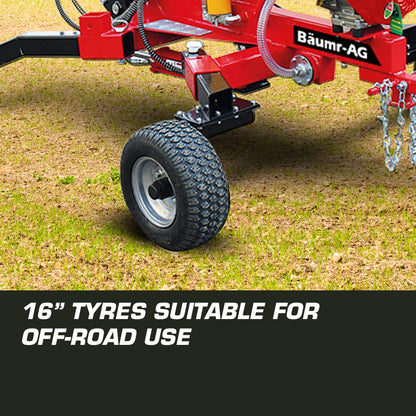 Baumr-AG 9HP Backhoe - Petrol Excavator 4-Stroke Hydraulic Bucket Towable