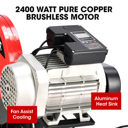 Baumr-AG 2400W 400mm 16" Metal Cut Off Cold Saw, Commercial Grade, Brushless Motor, Soft Start, 45 Degree Mitre Chop