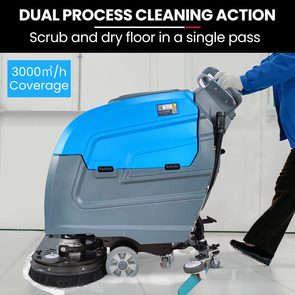 Auch FSP26 Self-Propelled Floor Scrubber & Dryer, 720mm, Battery Powered, Walk Behind, Multi-purpose Commercial Grade Machine