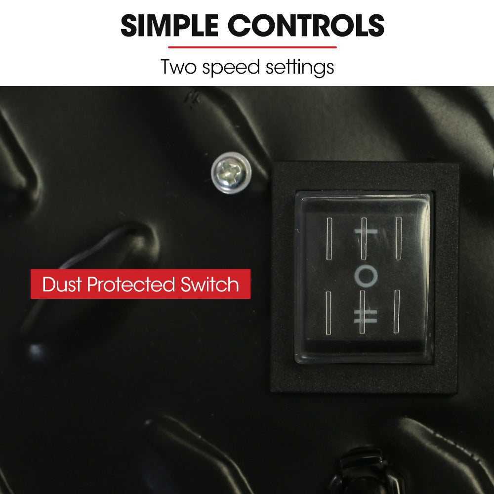 BAUMR-AG 42" 1067mm 660W Industrial Mobile Floor Drum Fan, Belt Drive, Tilting, Large, Commercial, Heavy-duty Frame, EESS Certified