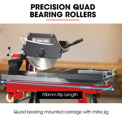 BAUMR-AG 2000W 350mm 14" Brick & Masonry Table Saw, Electric Tile Concrete Cutting, with Stand