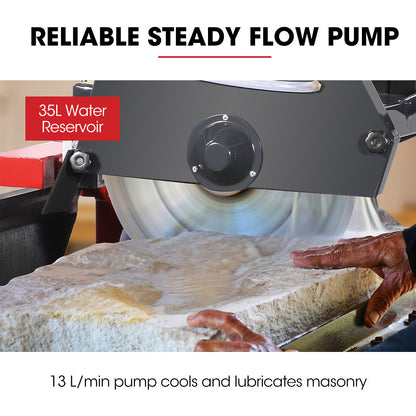 BAUMR-AG 2000W 350mm 14" Brick & Masonry Table Saw, Electric Tile Concrete Cutting, with Stand