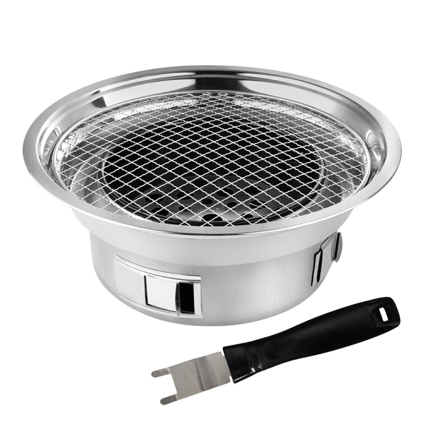 KILIROO Camping Charcoal BBQ Grill – Silver