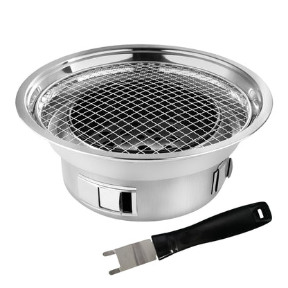 KILIROO Camping Charcoal BBQ Grill – Silver