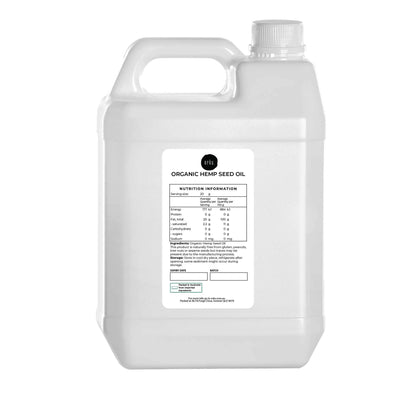 5L Organic Hemp Seed Oil - Cold Pressed Food Grade Healthy Oils Foods