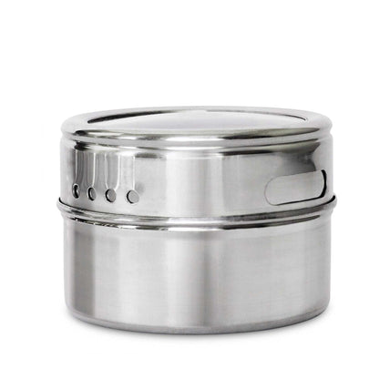 9 Magnetic Spice Jar Tins and Steel Rack - 150g Seasoning Storage Containers