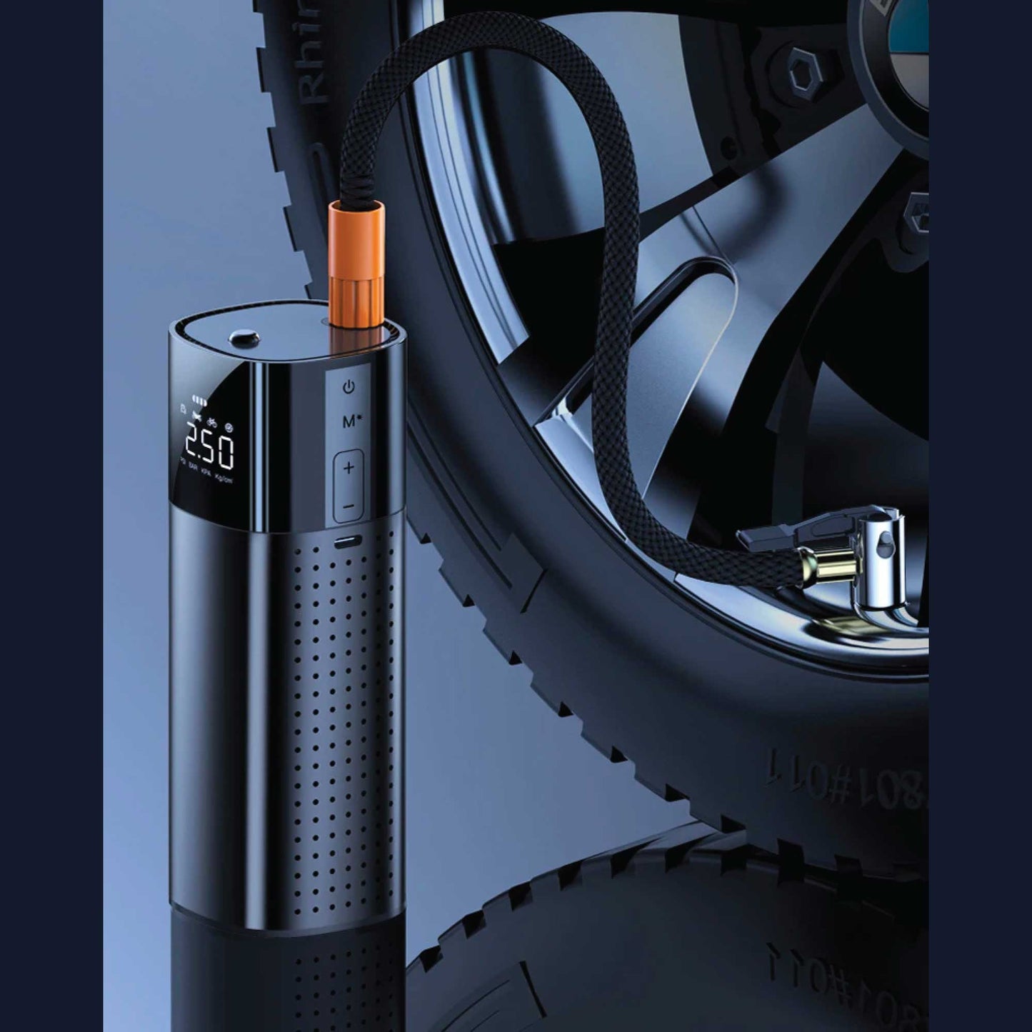 Portable Tyre Inflator - Rechargeable Car Bike tyre Air Pump Compressor