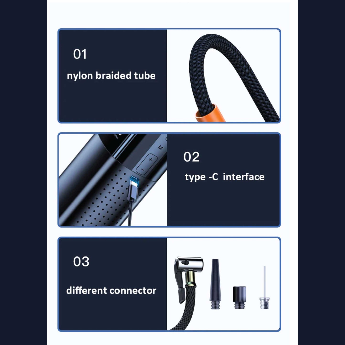 Portable Tyre Inflator - Rechargeable Car Bike tyre Air Pump Compressor