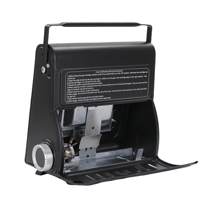 2-in-1 Portable Outdoor Camping Butane Gas Heater Stove 1700W