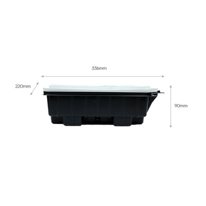 20 Pack Dalat Heating Lunch Box Container 33cm Rectangle + Heating Bag
