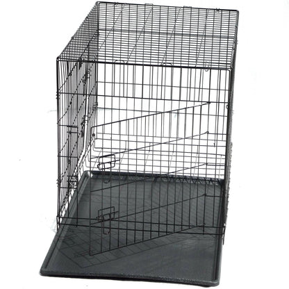 YES4PETS 42' Collapsible Metal Dog Puppy Crate Cat Rabbit Cage With Divider