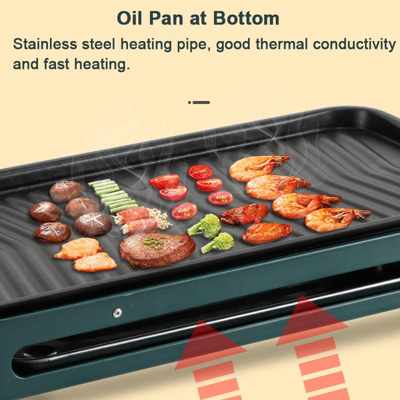 1500W Portable Smokeless Grill & Griddle