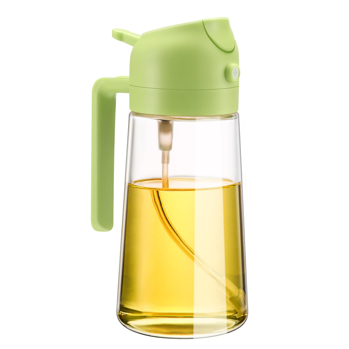 600ml Glass Oil Sprayer & Dispenser – Green