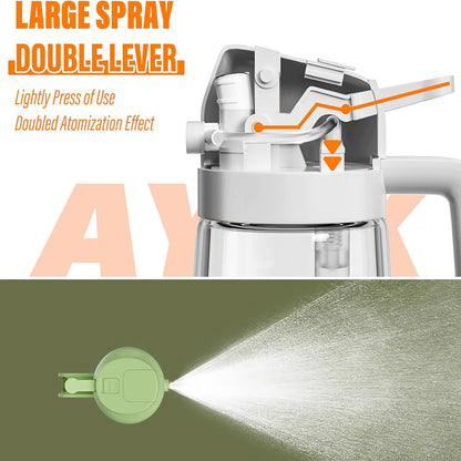 600ml Glass Oil Sprayer & Dispenser – Green