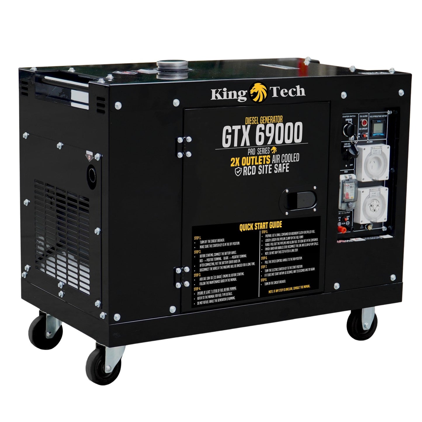 8.4kW Max 6kW Rated Diesel Generator New Single Phase Commercial
