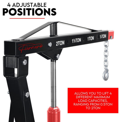 2 Ton Hydraulic Engine Crane Folding Hoist Stand Mobile Garage