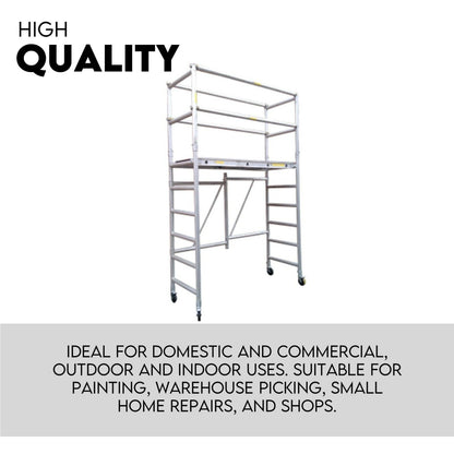 3.0M Aluminium Scaffold Mobile Tower Single Width Platform Height AU