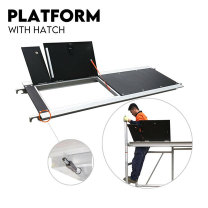 3.0M Aluminium Scaffold Mobile Tower Single Width Platform Height AU