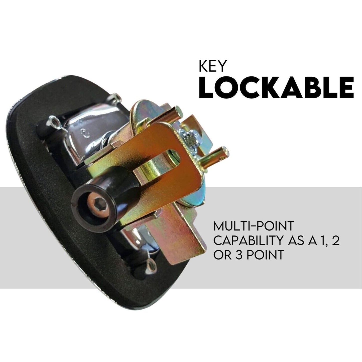 Black Whale Tail T Handle Lock Latch/Compression Lock Trailer Ute