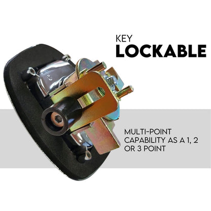 Black Whale Tail T Handle Lock Latch/Compression Lock Trailer Ute