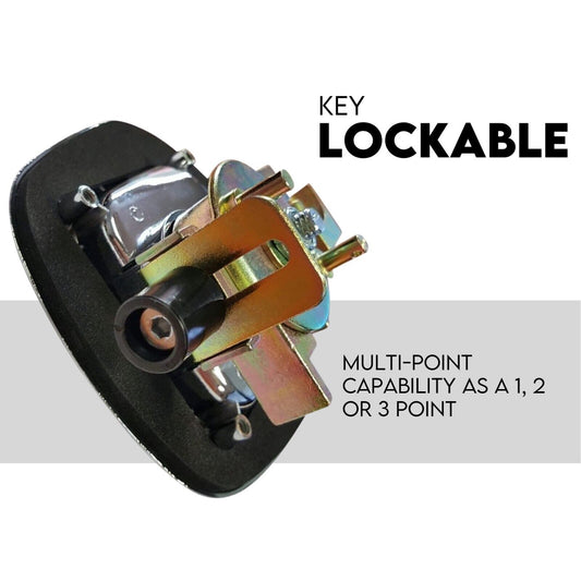 Black Whale Tail T Handle Lock Latch/Compression Lock Trailer Ute