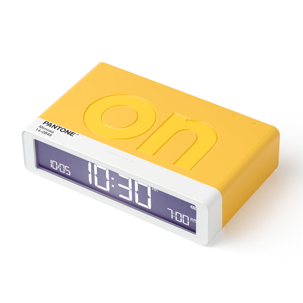Lexon Flip Classic Reversible Alarm Clock PANTONE - Yellow