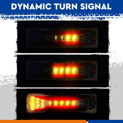12V LED Trailer Tail Light Pair Plug 7m 5 Core