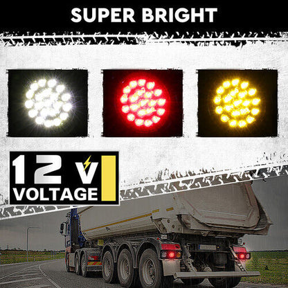 63 LED Trailer Tail Light Pair Plug 7m 5 Core