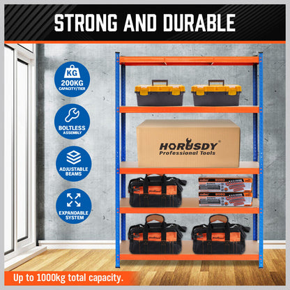1.8M Garage Shelving Warehouse Storage Racking Industrial Shed Heavy-Duty